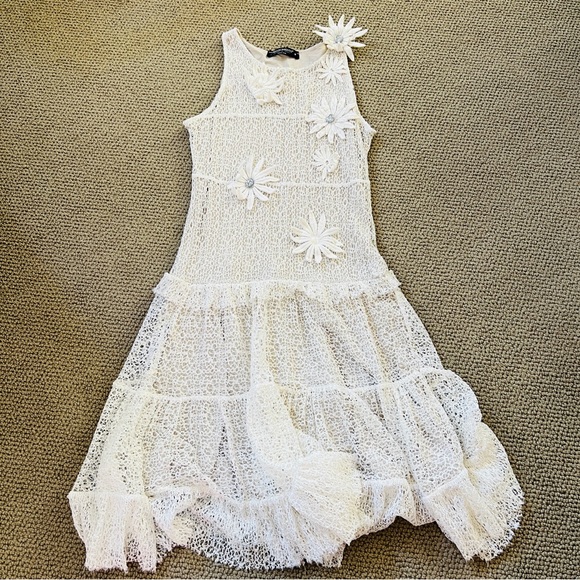 Dolce Vita Dresses & Skirts - Rinascimento Dolce Vita Ivory Lace Women’s Dress with Floral Accents